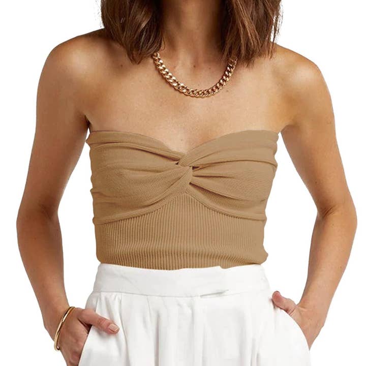 Knit Twist Tube Top