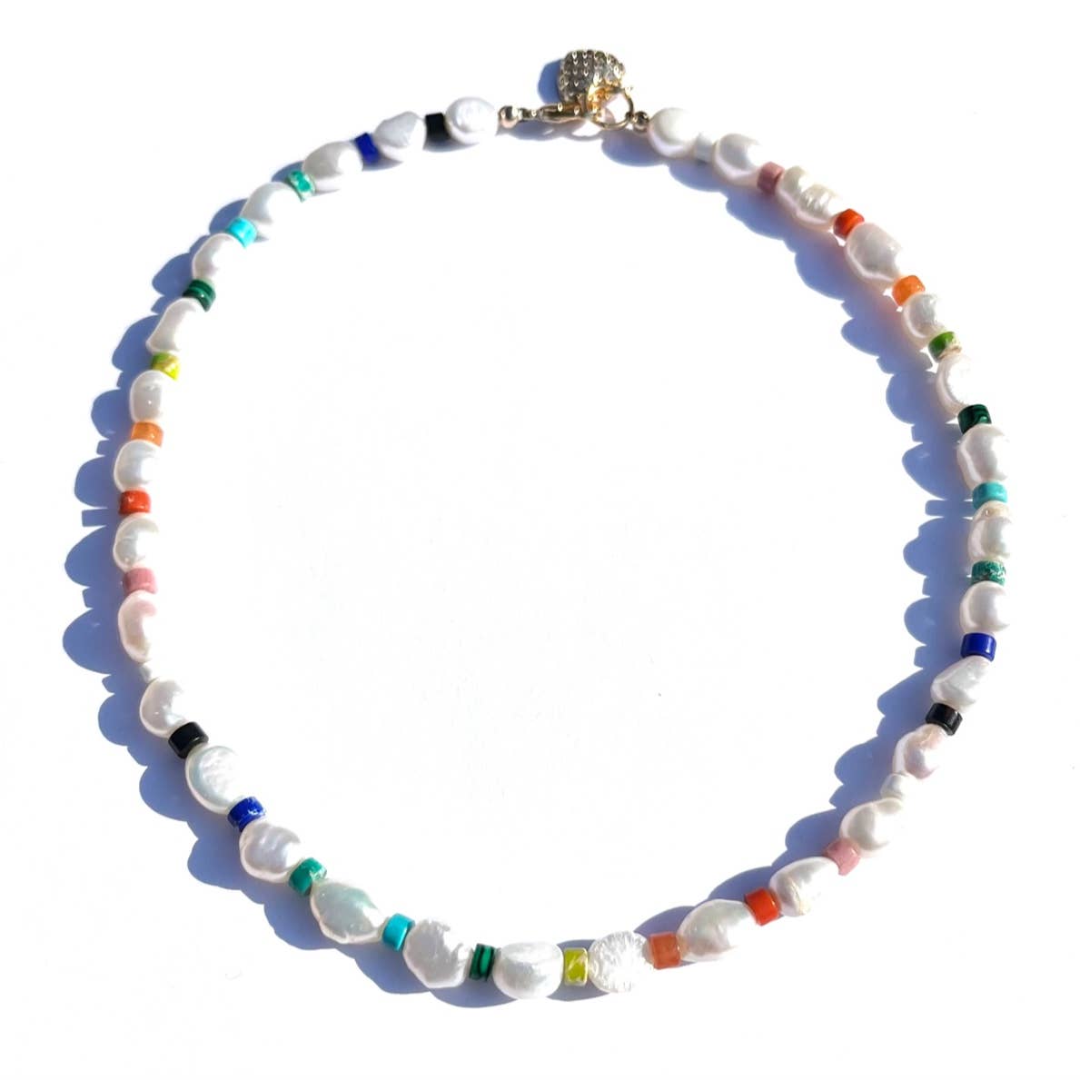 Pearl Rainbow Doublet Bracelet Choker