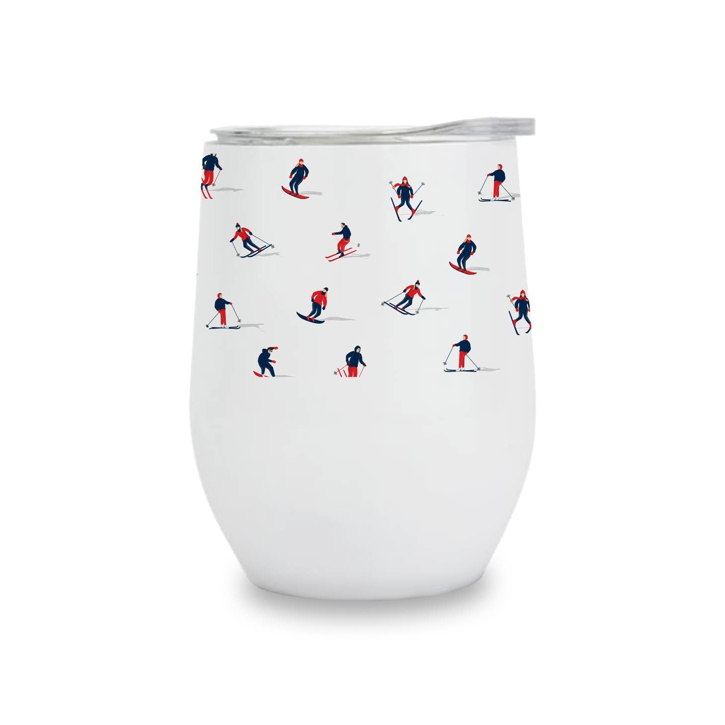 Insulated Wine Tumbler - Skiers