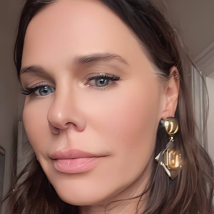 Chandelier Mirror Earring - Geo