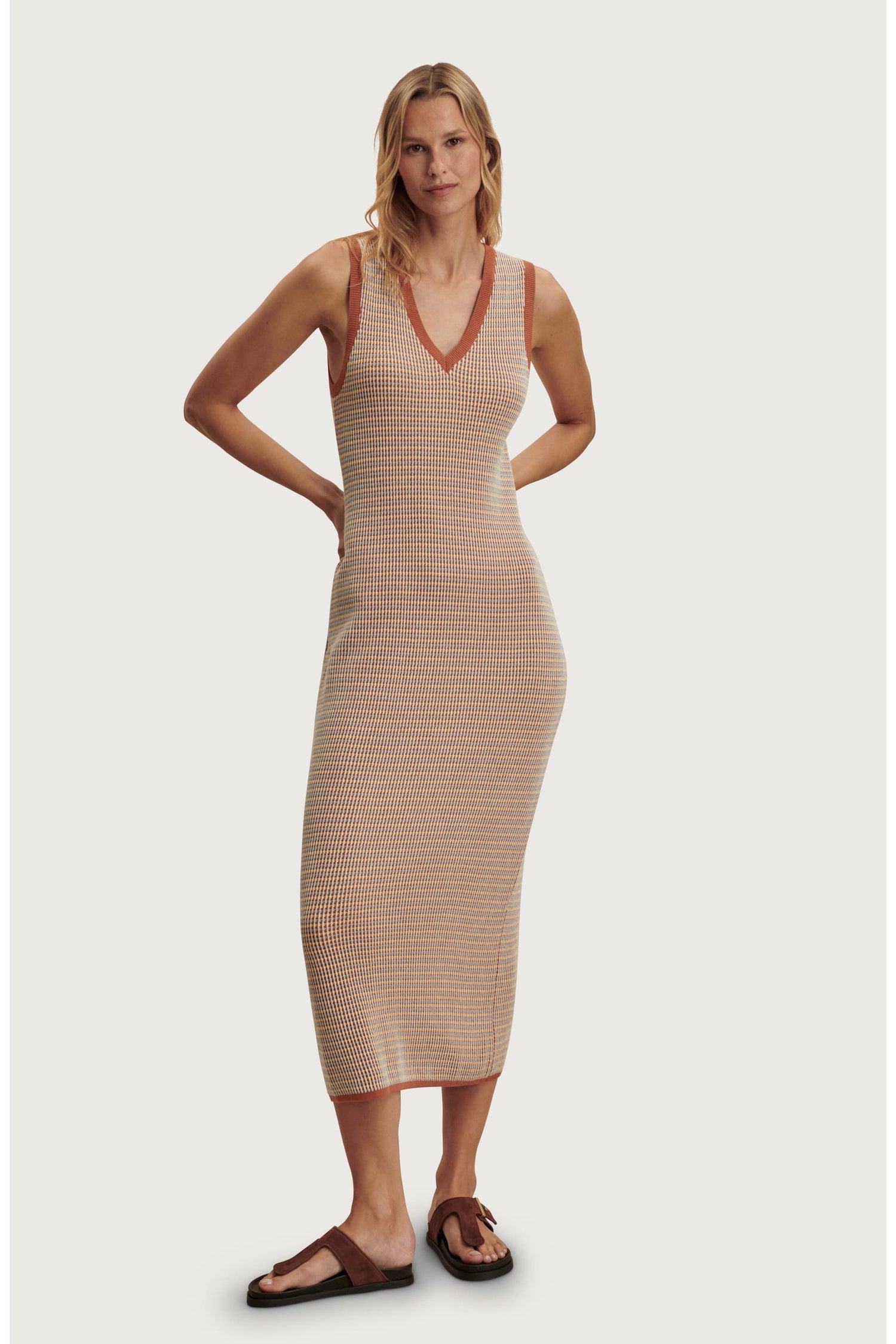 Albane Knit Cotton Midi Dress