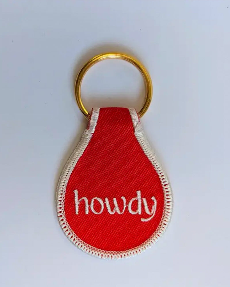 Howdy Embroidered Key Chain