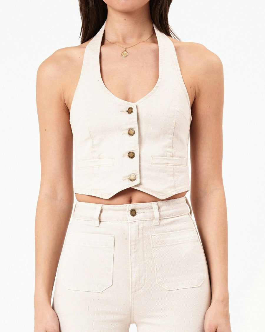 Halter Vest - Off White