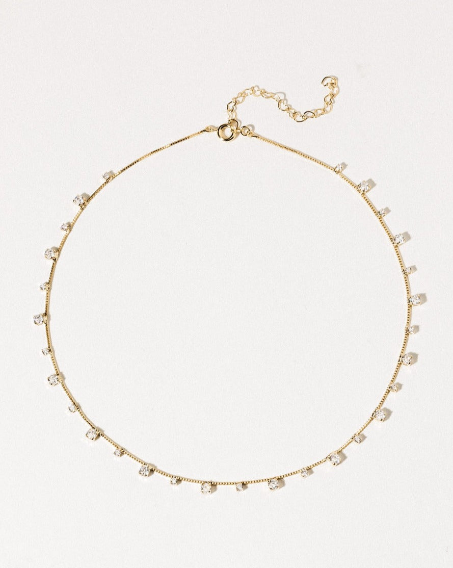 18k Gold Filled Sparkly Choker Necklace