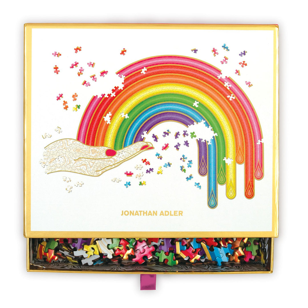 Jonathan Adler Rainbow Hand 750 Piece Shaped Jigsaw Puzzle