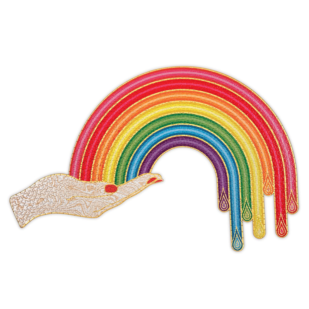 Jonathan Adler Rainbow Hand 750 Piece Shaped Jigsaw Puzzle