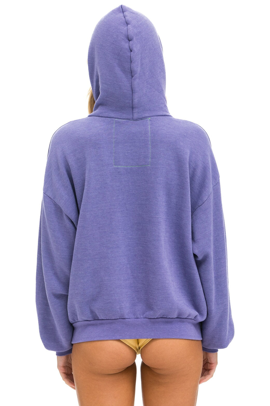 LOGO STITCH PULLOVER RELAXED HOODIE - LAVENDER