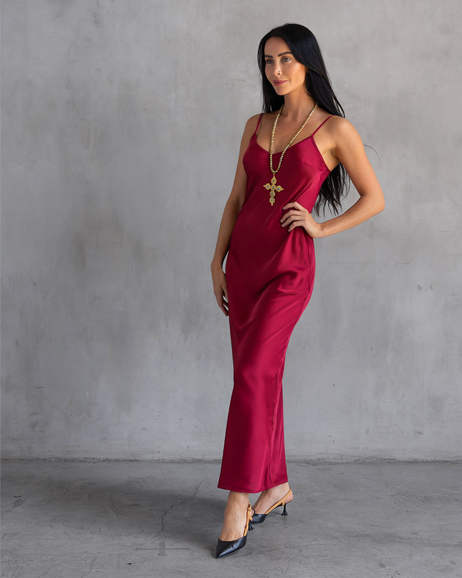 Basic Lennon Zipslip™️ Dress Bordeaux