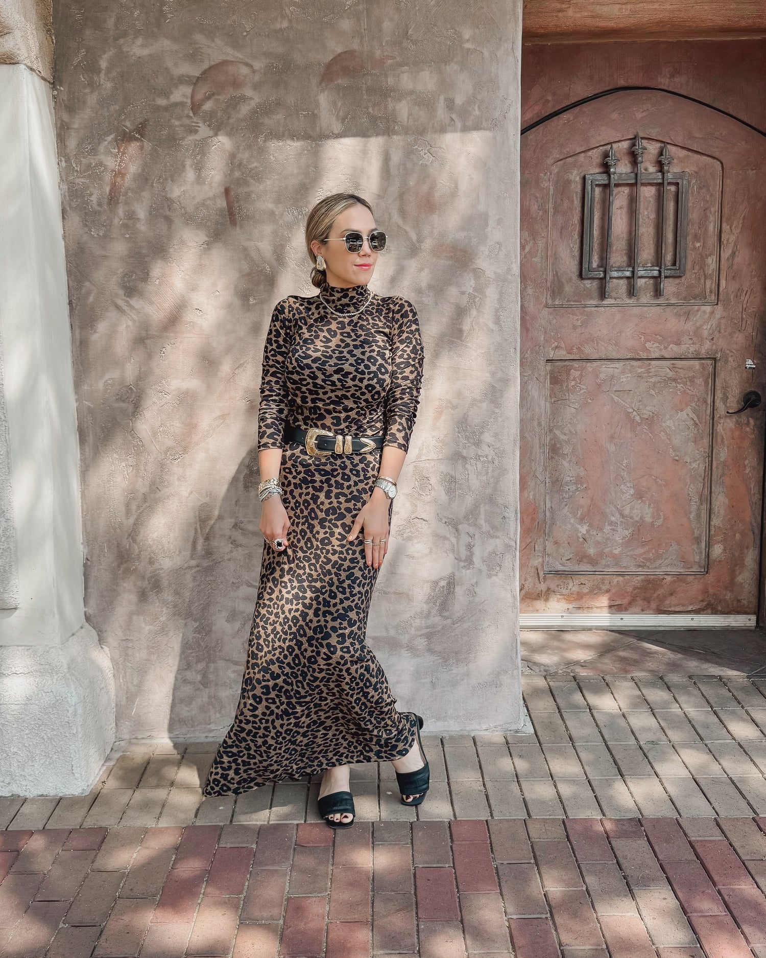 Kelli knitted leopard skirt