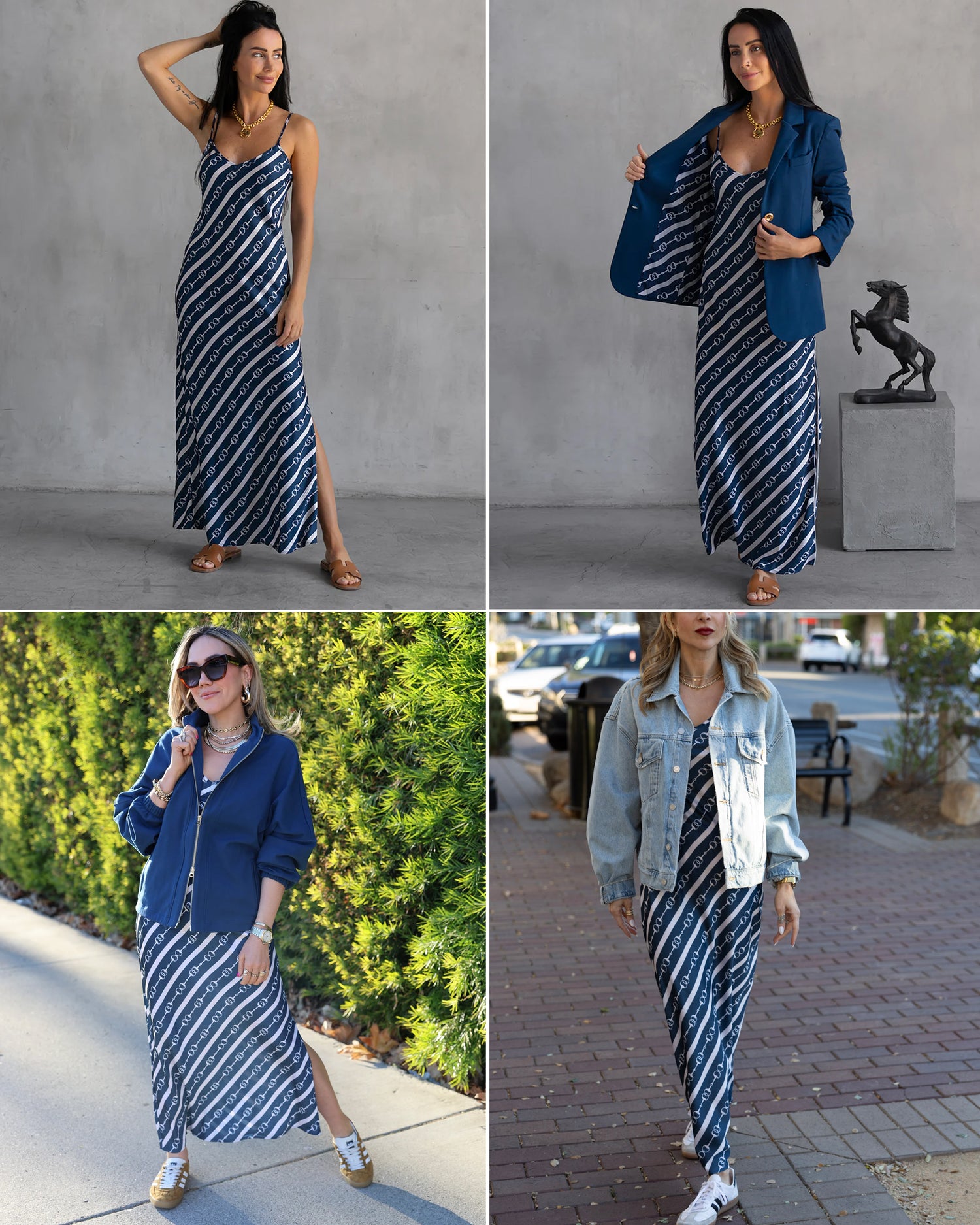 Lennon Zipslip™️ Dress All Over Horsebit Print