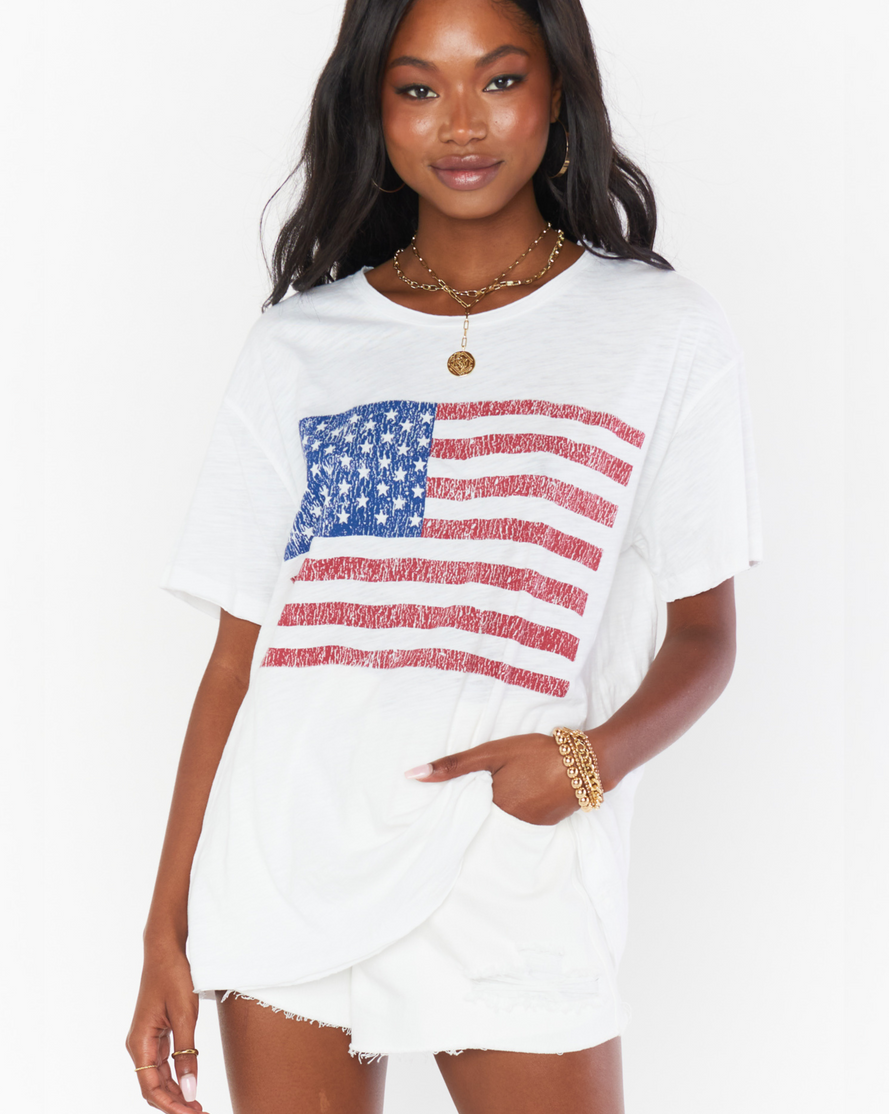 Cooper Tee American Flag Graphic