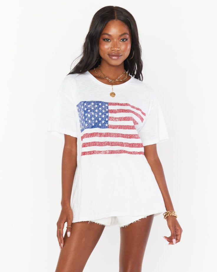 Cooper Tee American Flag Graphic