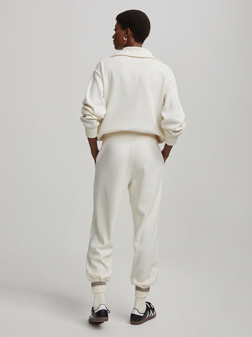 VARLEY ASCOT SWEAT PANT IN EGRET