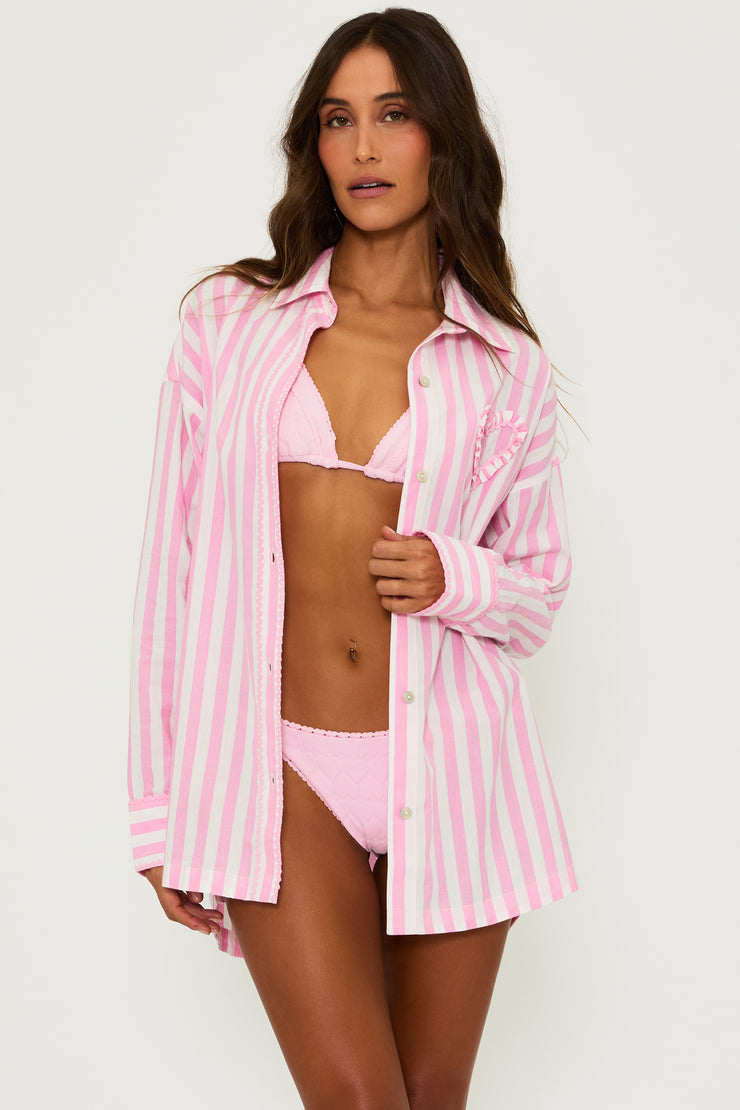 Cassidy Top - Prism Pink Stripe