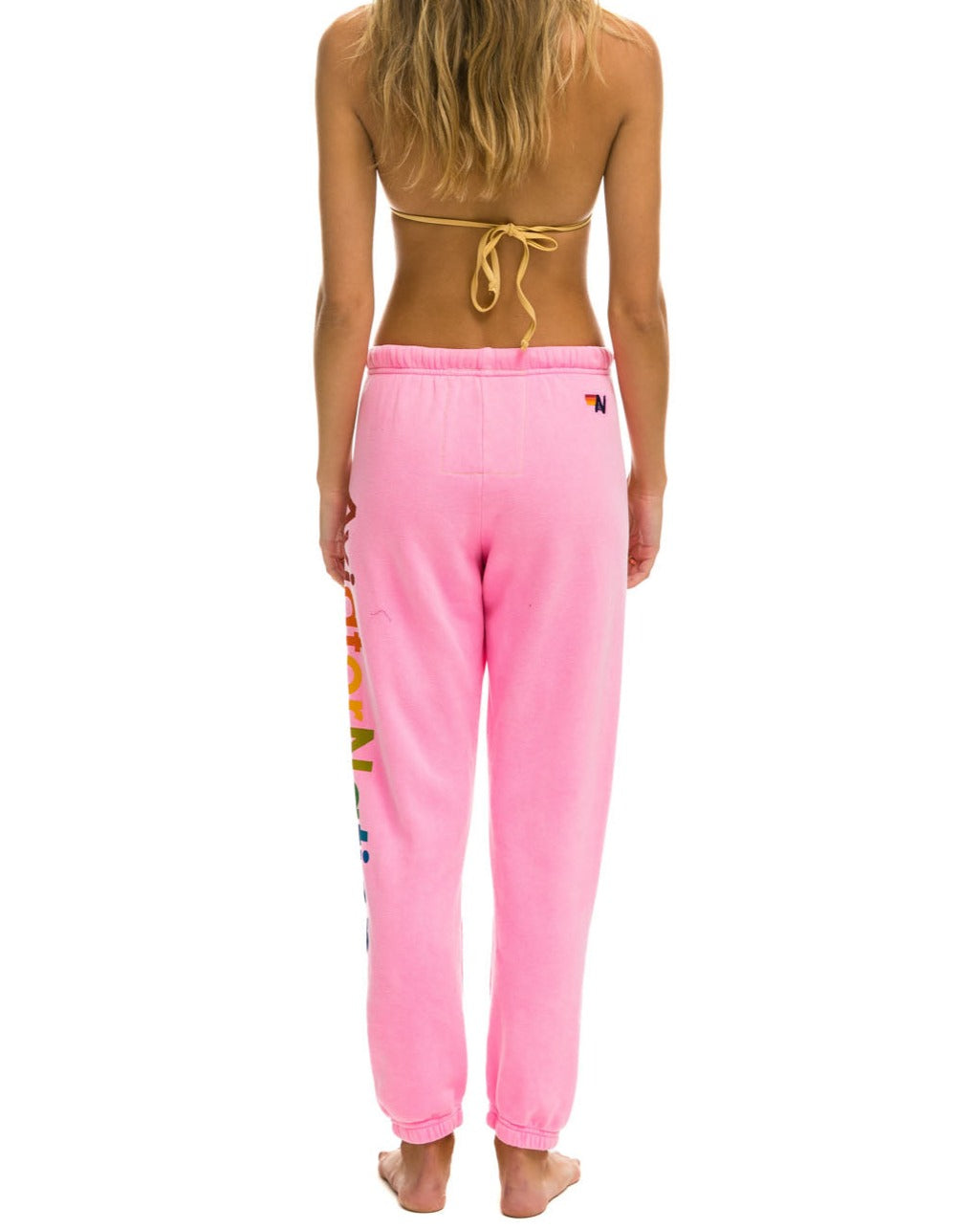 AVIATOR NATION SWEATPANTS - NEON PINK 5