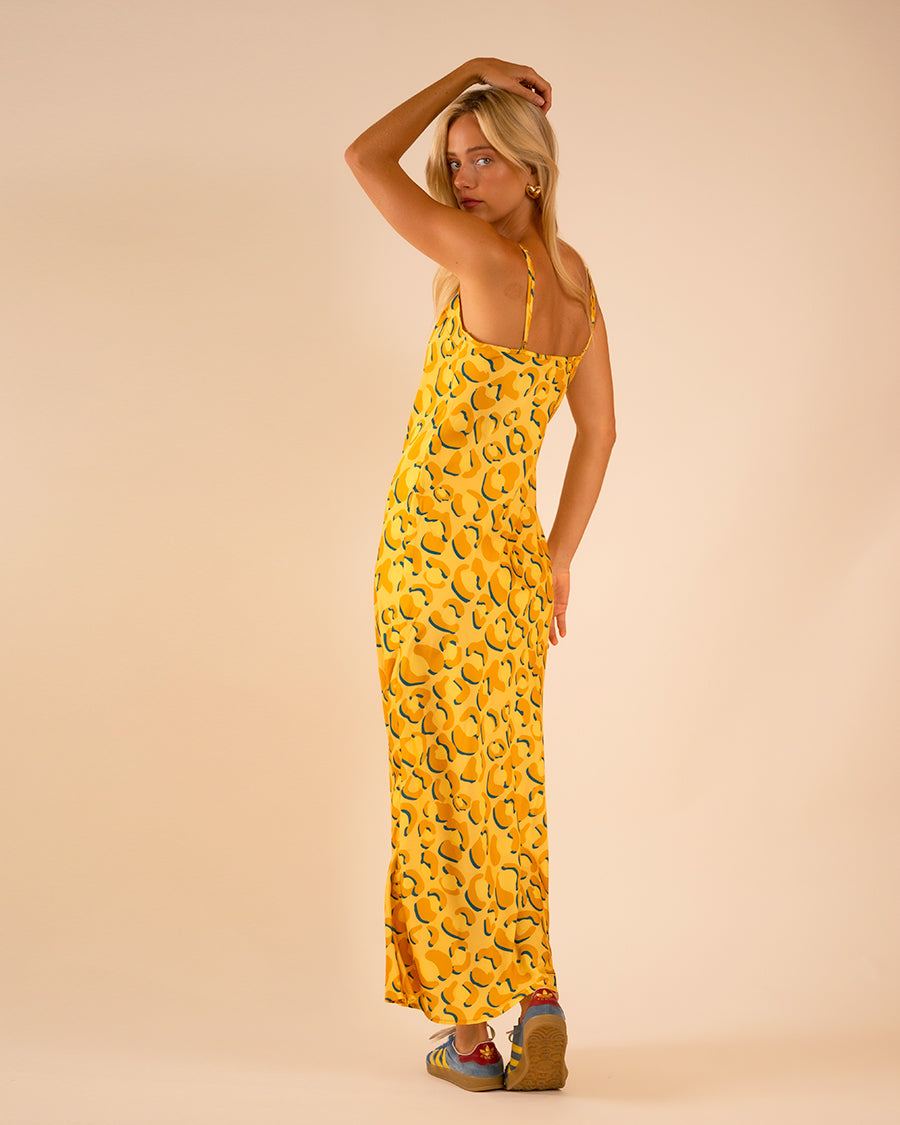 驚きの安さ Leopard Shaded Canary Dress Zipslip™️ Lennon – Tucker Care ワンピース